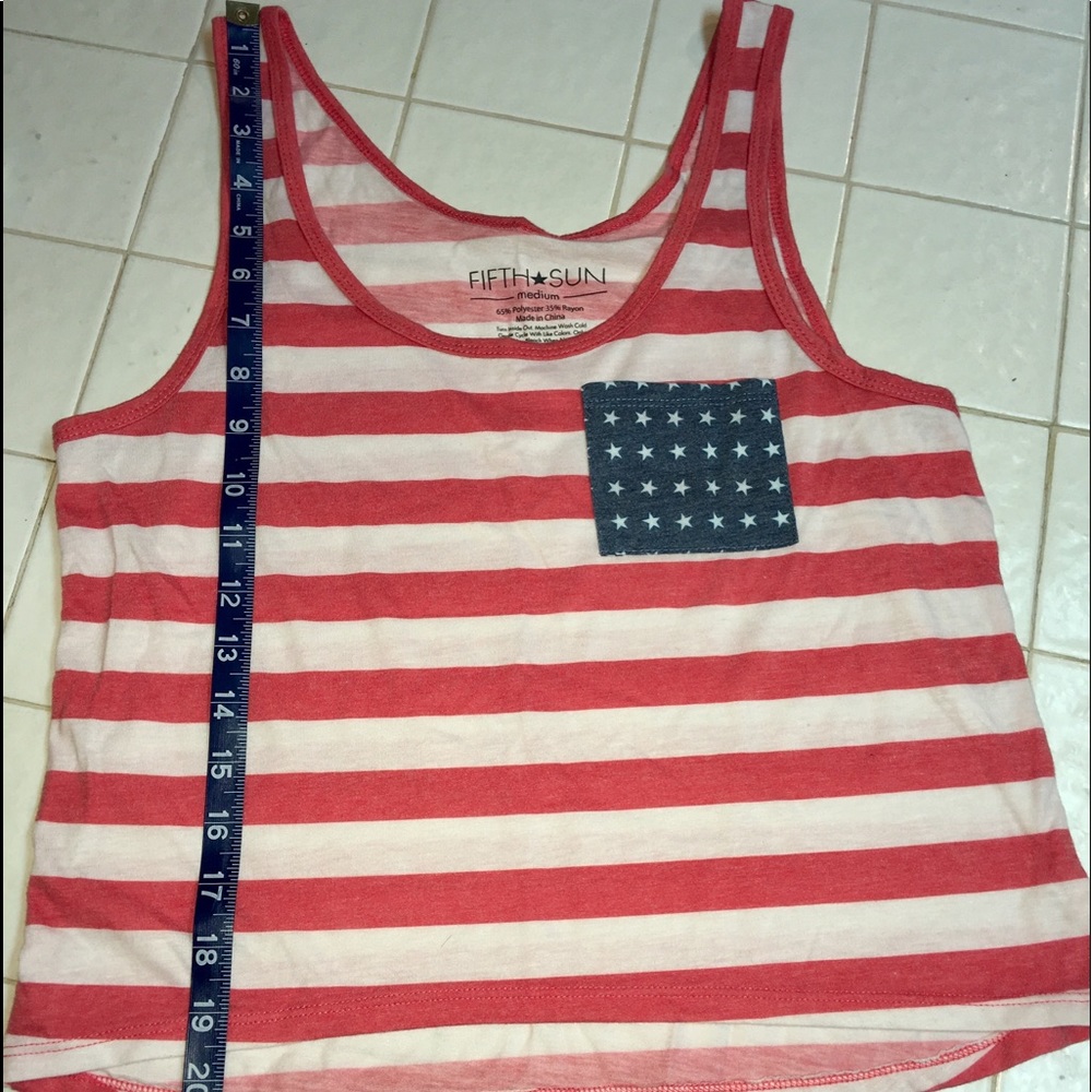 American flag crop top. Sz - M